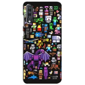 Чохол майнкрафт для Samsung Galaxy A70 2019 (A705F) (Усі персонажі)