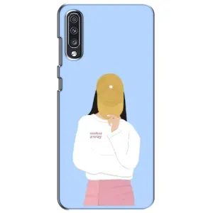 Силіконовый Чохол на Samsung Galaxy A70 2019 (A705F) з картинкой Модных девушек (Жовта кепка)