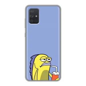 Бампер с принтом Мемы для Samsung Galaxy A71 (A715) (Безразличие)