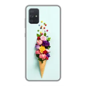 Чехлы с тематикой "ЦВЕТЫ" на Samsung Galaxy A71 (A715) (Цветок-мороженное)