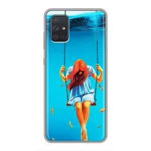 Чехол Стильные девушки на Samsung Galaxy A71 (A715) (Девушка на качели)