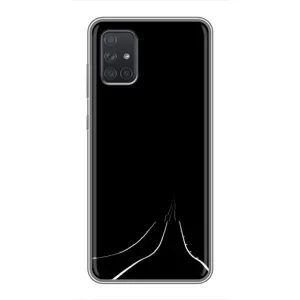 Чехол с картинками на черном фоне для Samsung Galaxy A71 (A715) (Дорога)