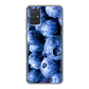 Чехол с изображением вкусной еды для Samsung Galaxy A71 (A715) (Голубика)