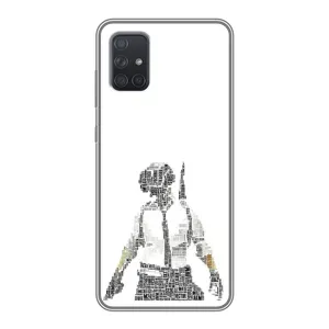 Силиконовый чехол с картинкой "Герой Pubg" на Samsung Galaxy A71 (A715) (Из букв)