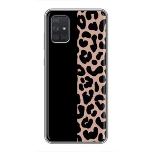 Чехол с леопардовым принтом на Samsung Galaxy A71 (A715) (Леопардовый фон)