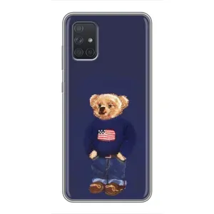 Чехлы Мишка Тедди для Самсунг Галакси А71 (Мишка USA)