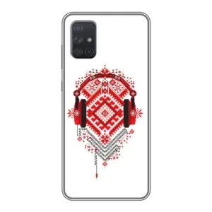 Силіконовый Чохол на Samsung Galaxy A71 (A715) з картинкой Вишиванки (Модна вишиванка)