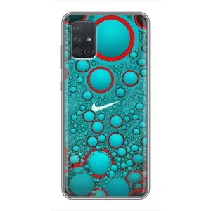 Силиконовый Чехол на Samsung Galaxy A71 (A715) с картинкой Nike (Найк зеленый)