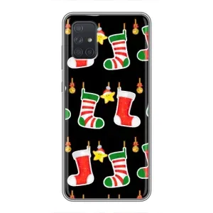 Силиконовый бампер на рождество для Samsung Galaxy A71 (A715) (Рождественские подарки)