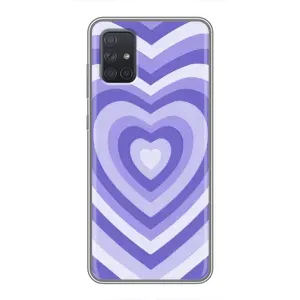 Чехлы с тематикой "Маленькие Сердечки" на Samsung Galaxy A71 (A715) (Сердце фиолет)