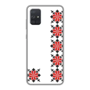 Силіконовый Чохол на Samsung Galaxy A71 (A715) з картинкой Вишиванки (Силует вишиванки)