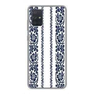 Силіконовый Чохол на Samsung Galaxy A71 (A715) з картинкой Вишиванки (Синя вишиванка)
