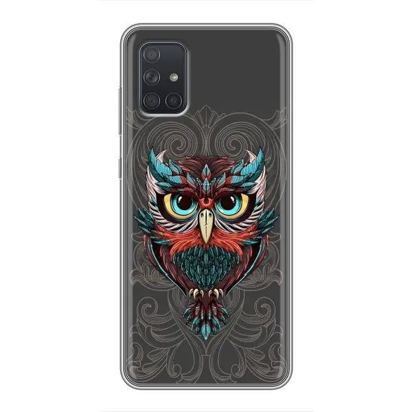 Чехол с рисунком «Сова на сером» для Samsung Galaxy A71 (A715) Чехол с рисунком «Сова на сером» для Samsung Galaxy A71 (A715)