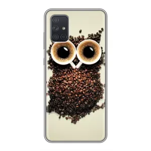 Чехлы с принтом СОВЫ для Samsung Galaxy A71 (A715) (Сова с зерен кофе)