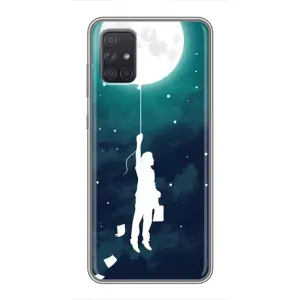 Чохол (ТПУ) з планетами на Samsung Galaxy A71 (A715) (To The moon)
