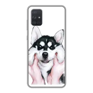 Бампер для Samsung Galaxy A71 (A715) с картинкой "Песики" (Собака Хаски)