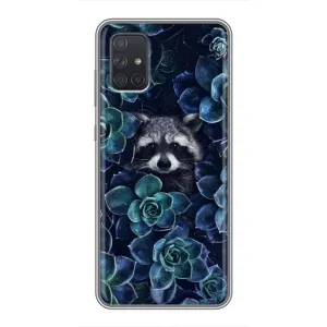 Силиконовый Чехол с Енотами на Samsung Galaxy A71 (A715) (В цветах)