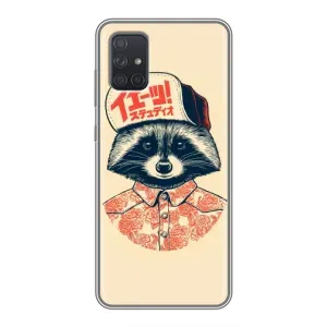 Силиконовый Чехол с Енотами на Samsung Galaxy A71 (A715) (В кепчику)