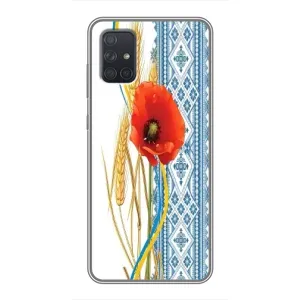 Силіконовый Чохол на Samsung Galaxy A71 (A715) з картинкой Вишиванки (Вишиванка з квіткою)