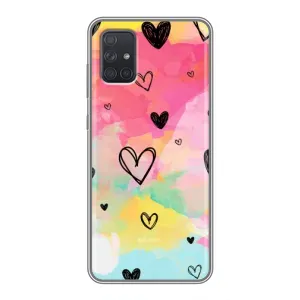 Чехлы с тематикой "Маленькие Сердечки" на Samsung Galaxy A71 (A715) (Яркие сердечки)