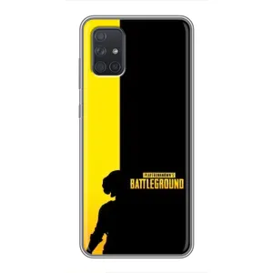 Чехол (TPU) с картинкой "Лого Пабг" на Самсунг Галакси А72 (Battlegrounds)