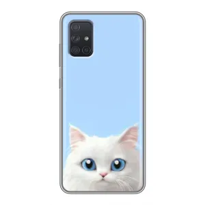 Чохол на тематику: Коти для Samsung Galaxy A72 (Білий кіт)
