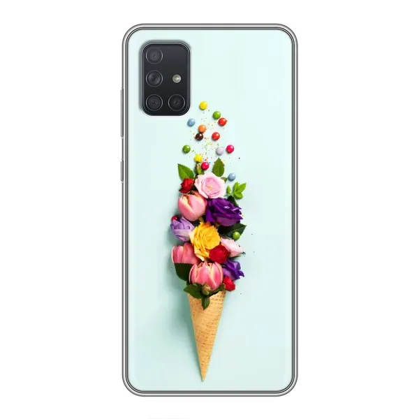 Чехол с рисунком «Цветок-мороженное» для Samsung Galaxy A72 Чехол с рисунком «Цветок-мороженное» для Samsung Galaxy A72