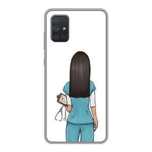 Силиконовый бампер (Работники) на Samsung Galaxy A72 (Доктор)