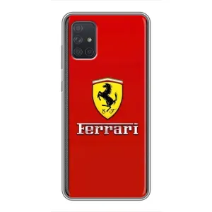 Силіконовий бампер з картинкою машини на Samsung Galaxy A72 (Ferrari Logo)
