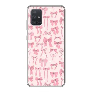 Чехол банты для Samsung Galaxy A72 (Фон бантики)