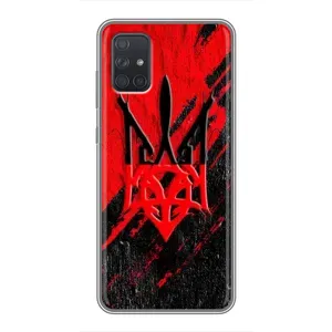 Чохли УПА (Червоно-Чорний) на Samsung Galaxy A72 (Герб в кольорах УПА)