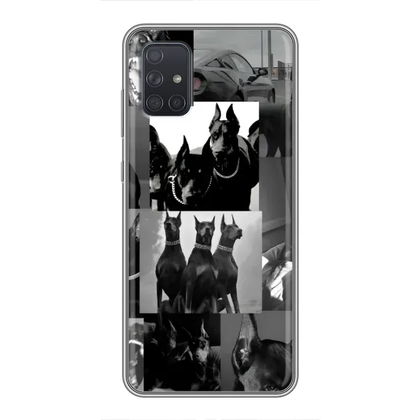 Чехол с рисунком «Коллаж Доберман» для Samsung Galaxy A72 Чехол с рисунком «Коллаж Доберман» для Samsung Galaxy A72