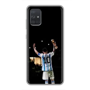 Чехлы Лео Месси Аргентина для Samsung Galaxy A72 (Лео Чемпион)