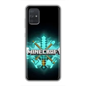 Чехол майнкрафт для Samsung Galaxy A72 (MineCraft 2)