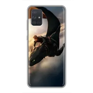 Чехол дракон Беззубик для Samsung Galaxy A72 (Полет Беззубика)