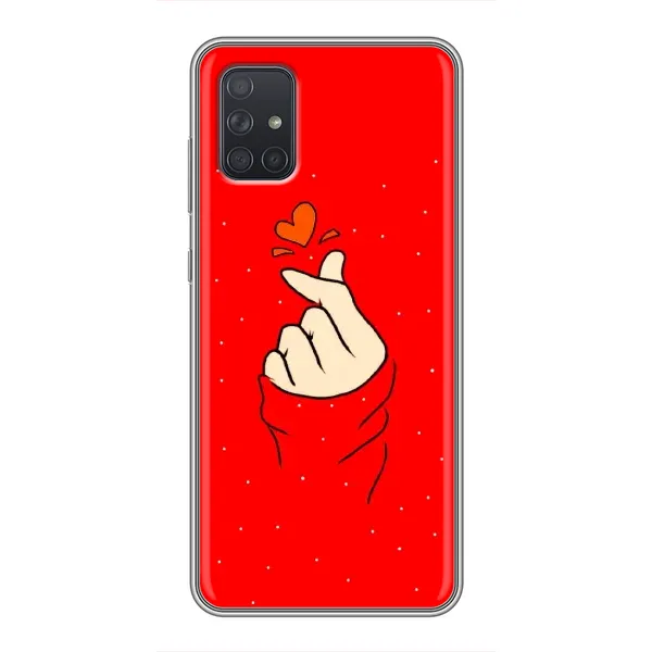 Чехол с рисунком «Сердце на красном» для Samsung Galaxy A72 Чехол с рисунком «Сердце на красном» для Samsung Galaxy A72