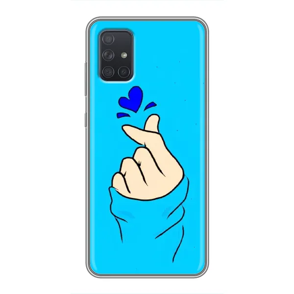 Чехол с рисунком «Сердце на синем» для Samsung Galaxy A72 Чехол с рисунком «Сердце на синем» для Samsung Galaxy A72