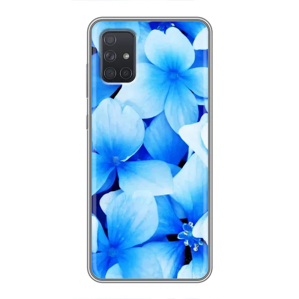 Чехол с рисунком «Синие цветы» для Samsung Galaxy A72 Чехол с рисунком «Синие цветы» для Samsung Galaxy A72