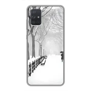 Чехлы на Новый Год Samsung Galaxy A72 (Снегом замело)