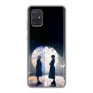 Чехлы с принтом Уэнсдей на Samsung Galaxy A72 (Уэнсдей и Энди)
