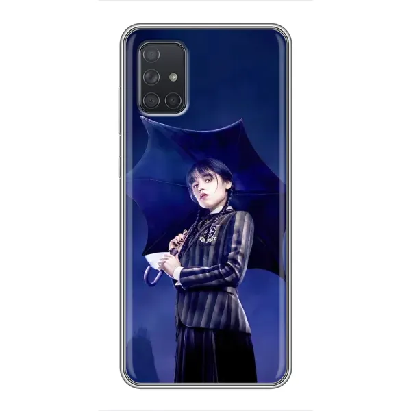 Чехол с рисунком «Уэнсдей с зонтом» для Samsung Galaxy A72 Чехол с рисунком «Уэнсдей с зонтом» для Samsung Galaxy A72