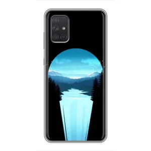 Летний Чехол на Samsung Galaxy A72 (Синий Водопад)