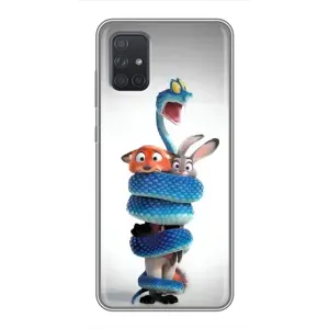 Силиконовый чехол с принтом Зоотрополіс для Samsung Galaxy A72 (Змея Зоо)