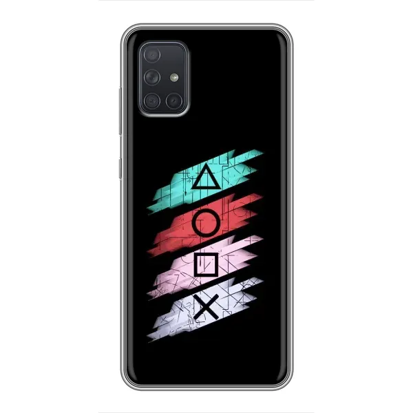 Чехол с рисунком «Значки Sony» для Samsung Galaxy A72 Чехол с рисунком «Значки Sony» для Samsung Galaxy A72