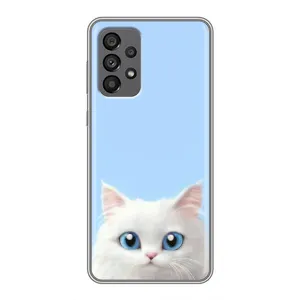 Чехол на тематику: Коты для Samsung Galaxy A73 (5G) (Белый кот)