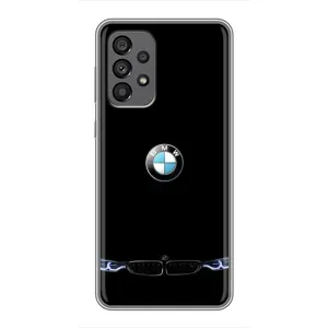 Силиконовый бампер с картинкой машины на Samsung Galaxy A73 (5G) (Черный BMW)