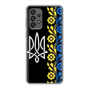 Силиконовый Чехол на Samsung Galaxy A73 (5G) (Герб и вышыванка)