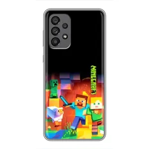 Чохли для Samsung Galaxy A73 (5G) (Персонажі МайнКрафт) (Герой Майнкрафт)