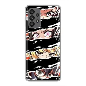 Силіконові чохлі з очіма Anime для Самсунг Галаксі 73 (5G) (Очі на чорному)