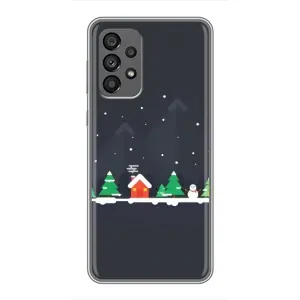 Силиконовый бампер на рождество для Samsung Galaxy A73 (5G) (Город зимний)
